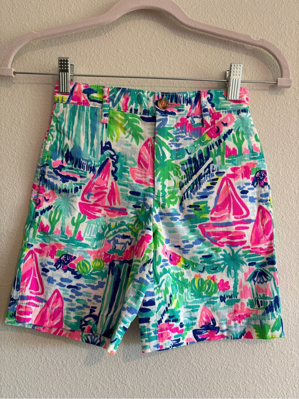 NWT Lilly Pulitzer Boys Beaumont Shorts Kid’s 4 Multi Salt in the Air 29581